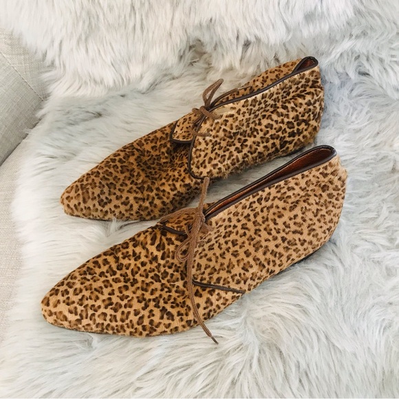 ALDO | Rare Vintage 80’s Faux Leopard Fur Leather Lace Up New Wave Shoes - Picture 10 of 15